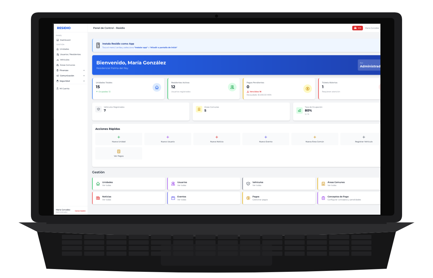 RESIDIO Dashboard